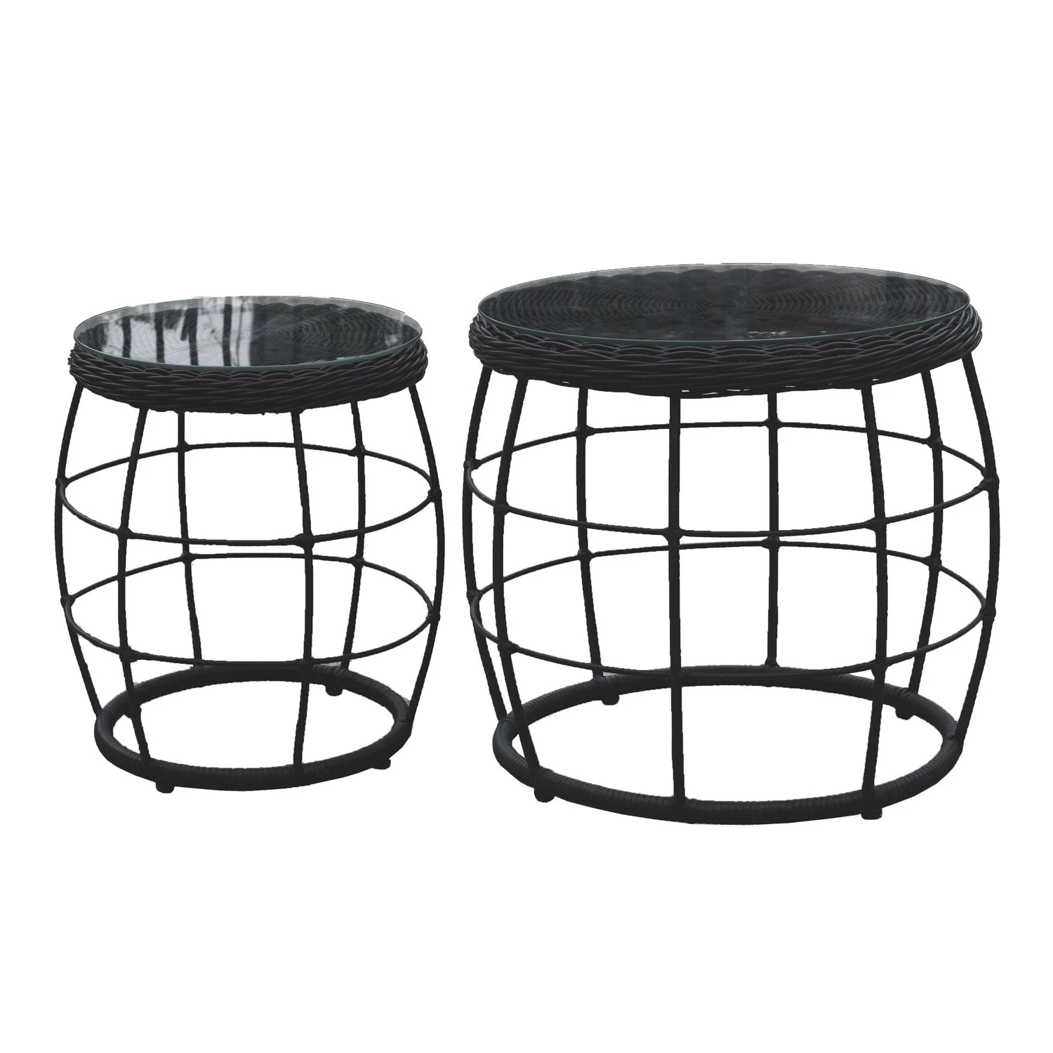 Royal Seasons COCOON Bijzettafel Zwart - Set van 2 Royal Seasons COCOON Bijzettafel Zwart - Set Van 2 -Tuinmeubilair royal seasons cocoon bijzettafel zwart set van 2 1500x1500 641b08ff0828e l