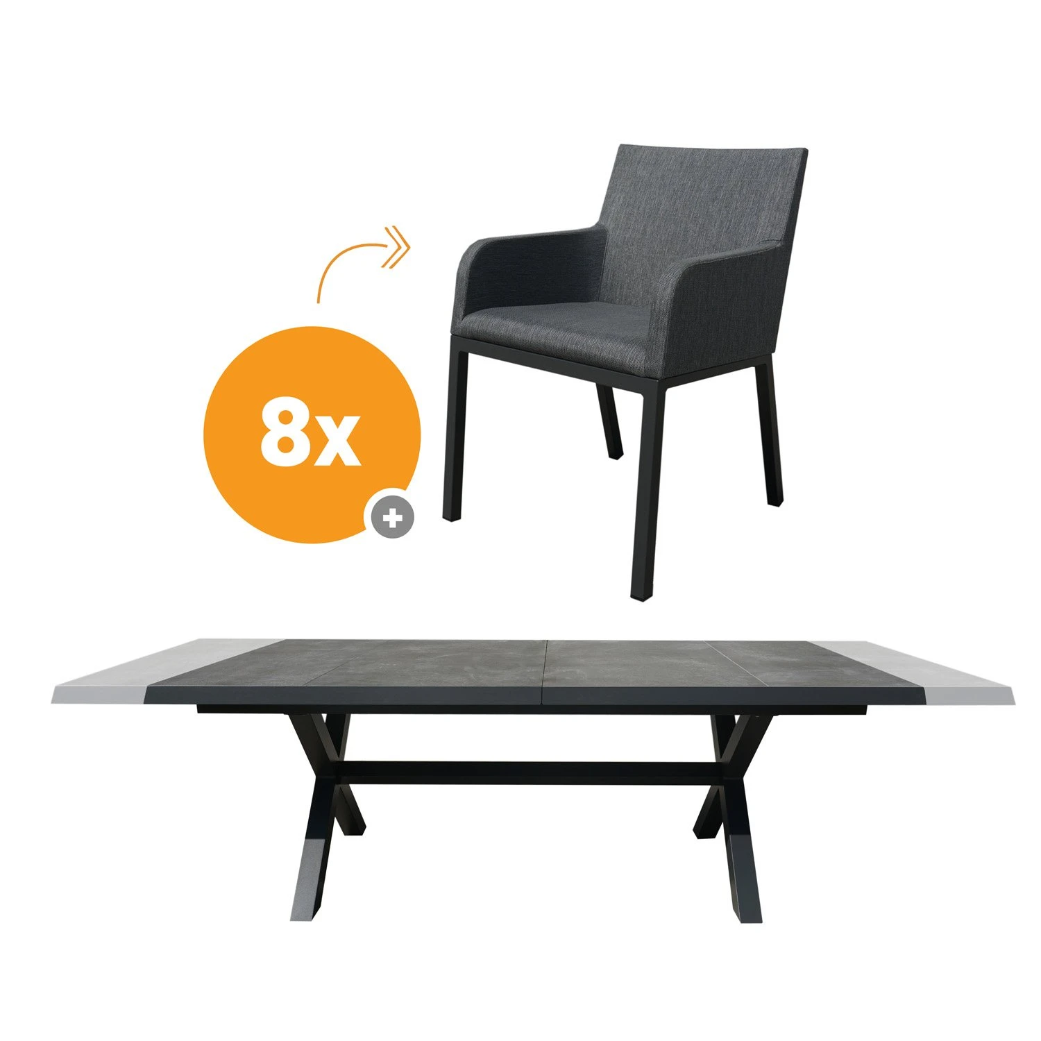 Royal Seasons RONDA uitschuifbare Dining set met 8 stoelen Royal Seasons RONDA Uitschuifbare Dining Set Met 8 Stoelen -Tuinmeubilair royal seasons ronda uitschuifbare dining set met 8 stoelen 1500x1500 63ea2ddae9f16 l