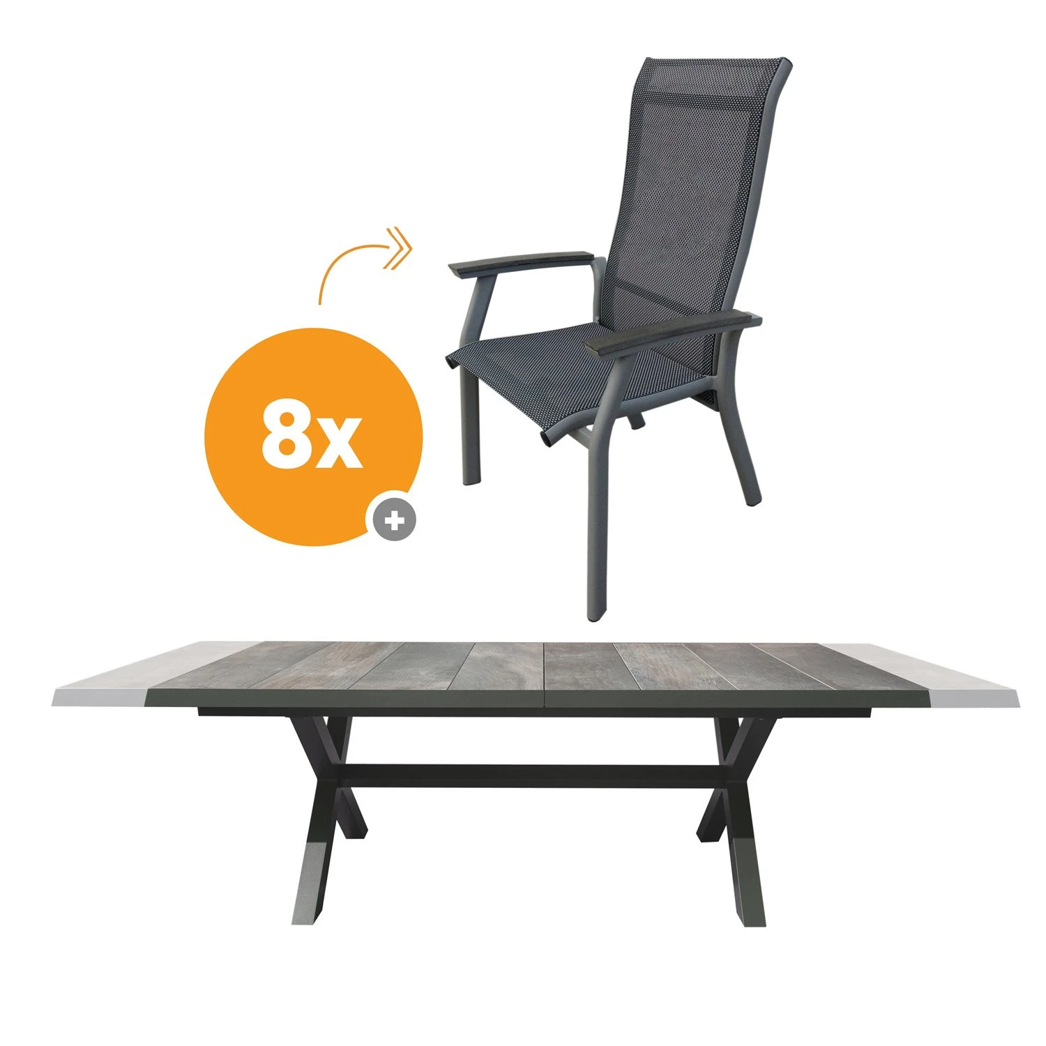 Royal Seasons SEVILLA uitschuifbare Dining set met 8 stoelen Royal Seasons SEVILLA Uitschuifbare Dining Set Met 8 Stoelen -Tuinmeubilair royal seasons sevilla uitschuifbare dining set met 8 stoelen 1500x1500 63ea2e005f0fb l